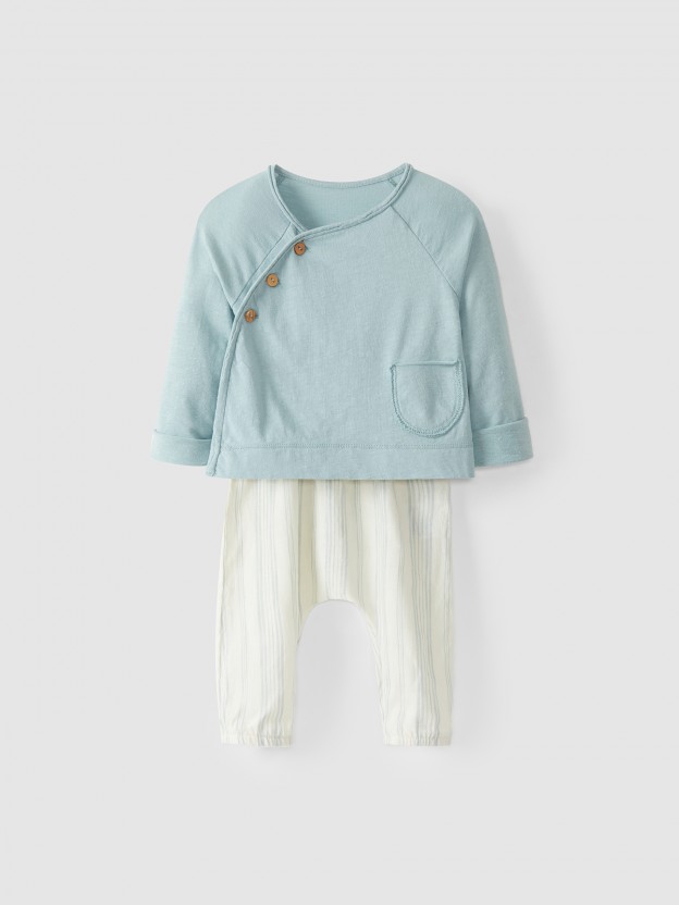 Kit camisola trespasse e calas