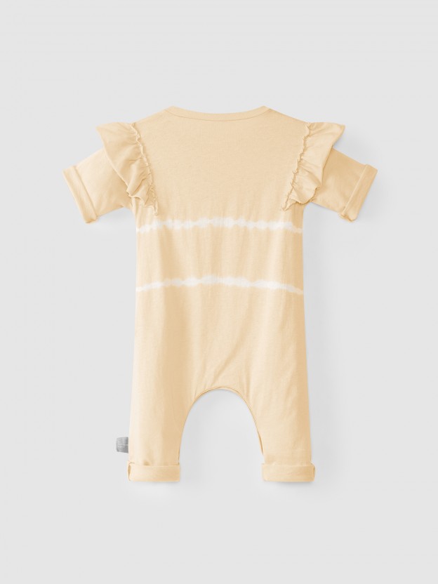 Macaco tie-dye com folho