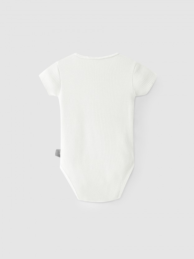 Set of two ribbed cotton bodysuits Set of two ribbed cotton bodysuits