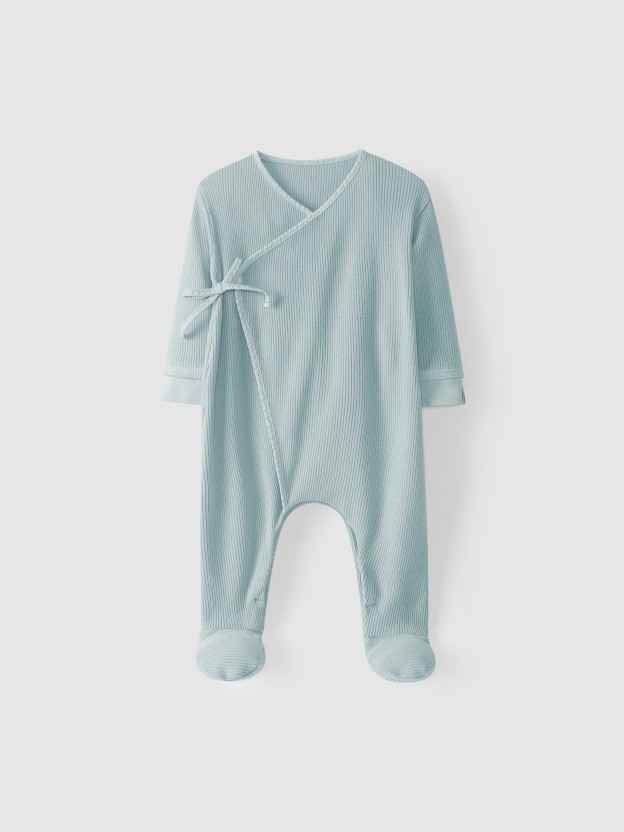 Babygrow algodão orgânico canelado Babygrow algodão orgânico canelado