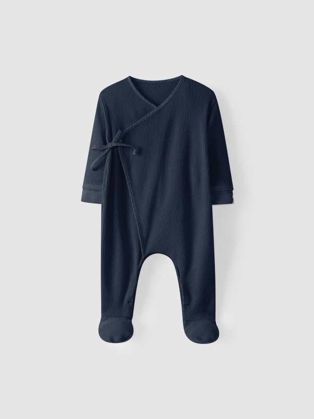 Babygrow algodão orgânico canelado Babygrow algodão orgânico canelado