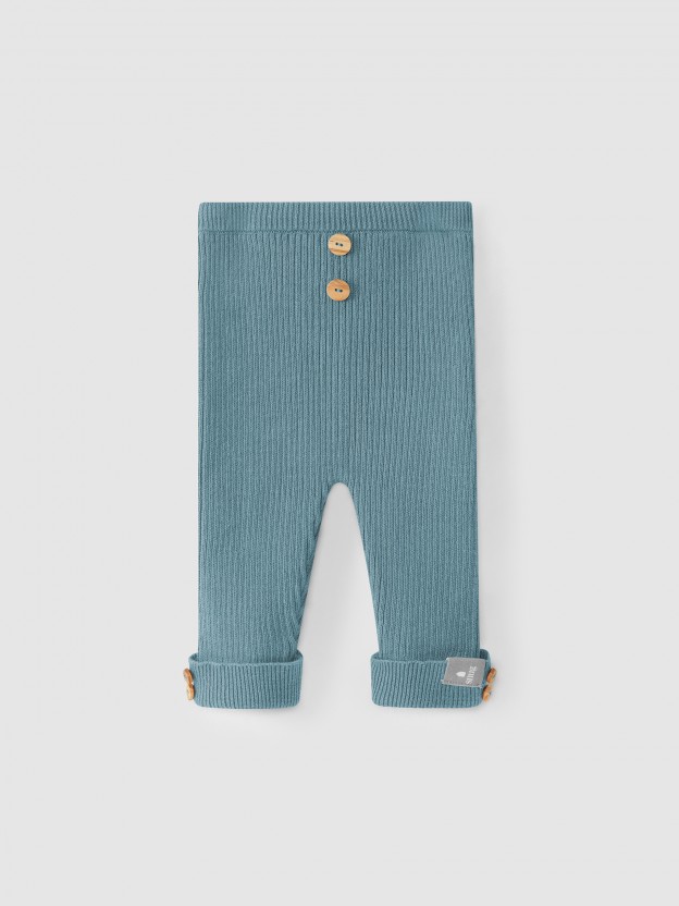 Pantalon en maille cannelée Pantalon en maille cannelée