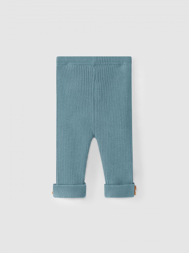 Ribbed knit pants