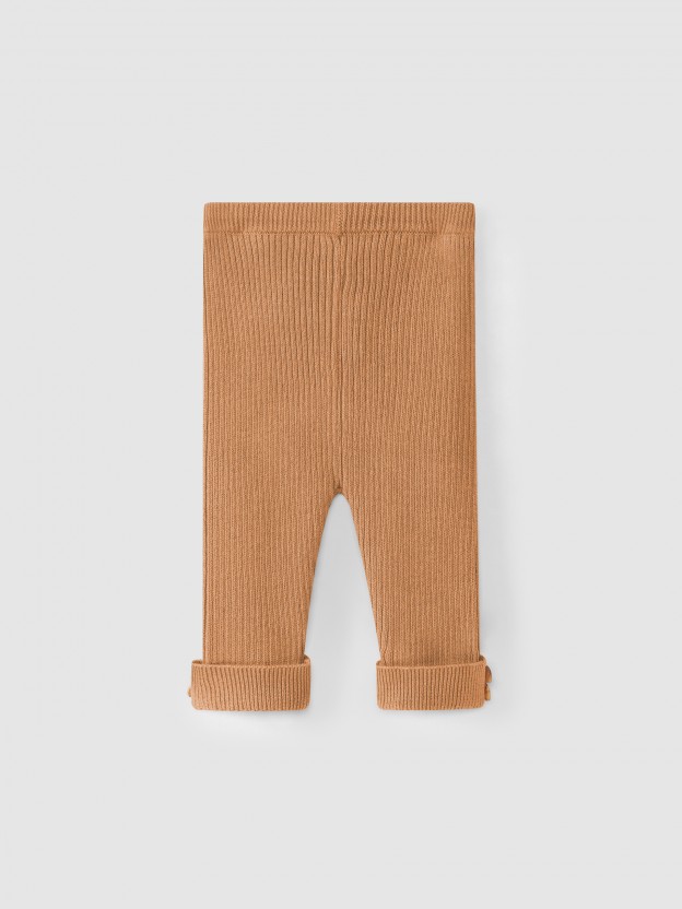 Ribbed knit pants