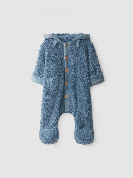 Babygrow en fourrure en coton biologique