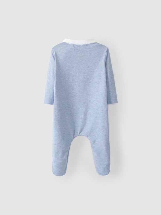 Babygrow with fabric detail
