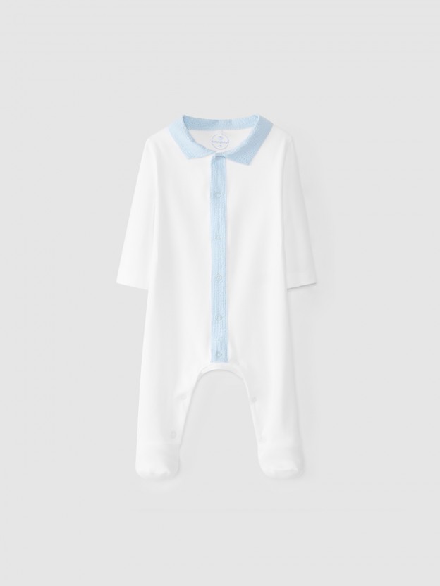 Plaid detail babygrow Plaid detail babygrow