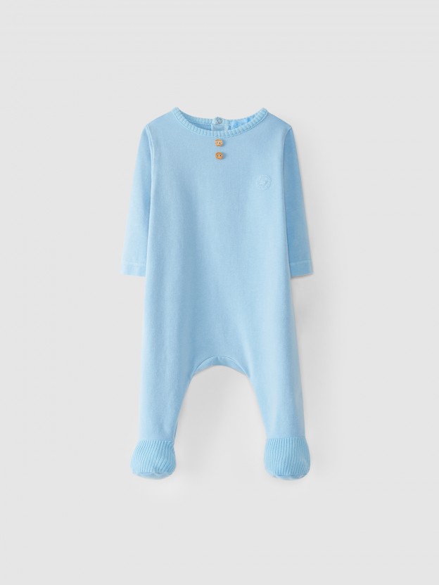 Pijama sin cuello de algodón orgánico