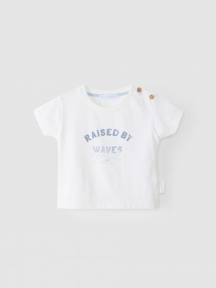 T-shirt "Raised by waves"