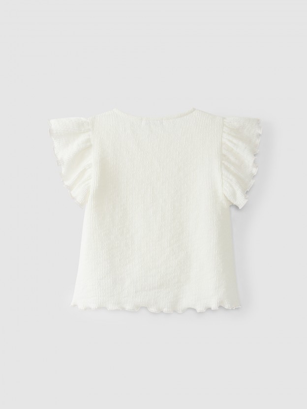 T-shirt algodão textura natural