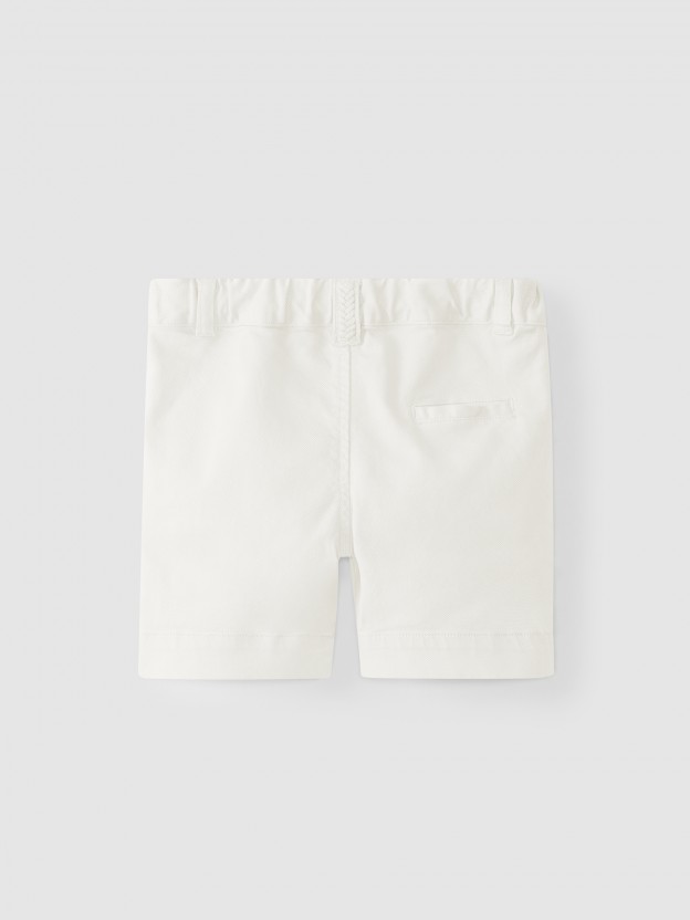 Pantalón corto de lona de algodón