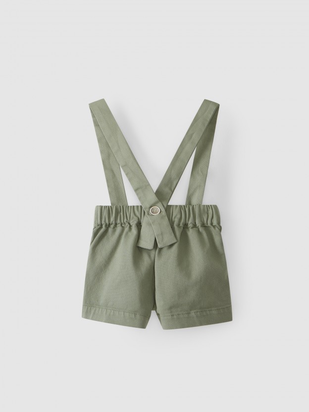 Canvas shorts with straps