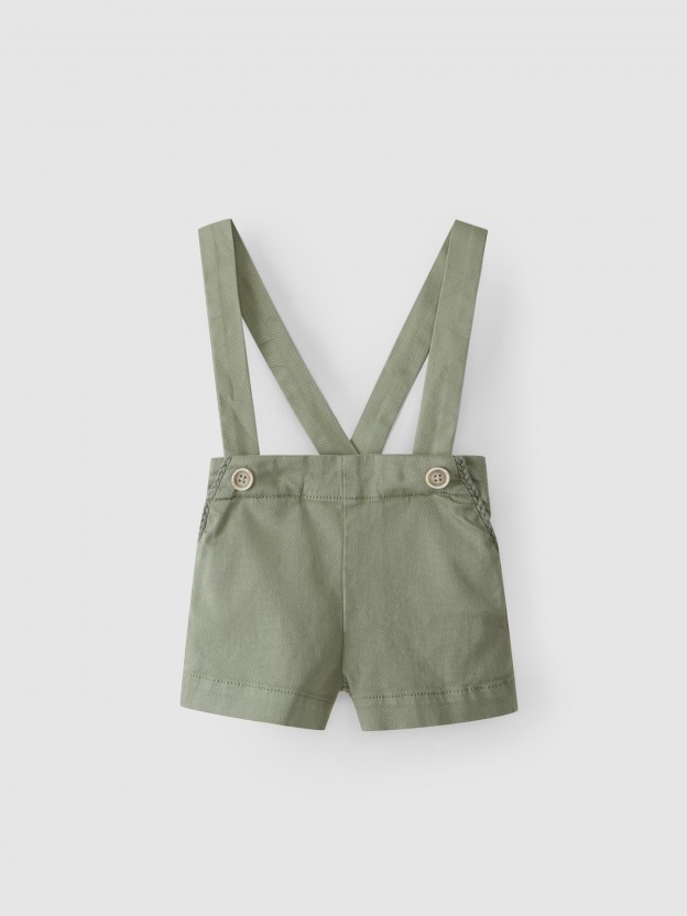 Canvas shorts with straps
