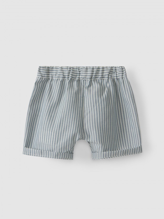 Striped pull-up shorts