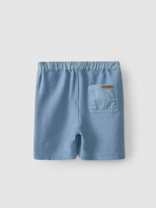 Cotton pull-up shorts