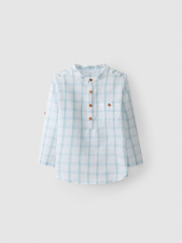 Plaid linen shirt