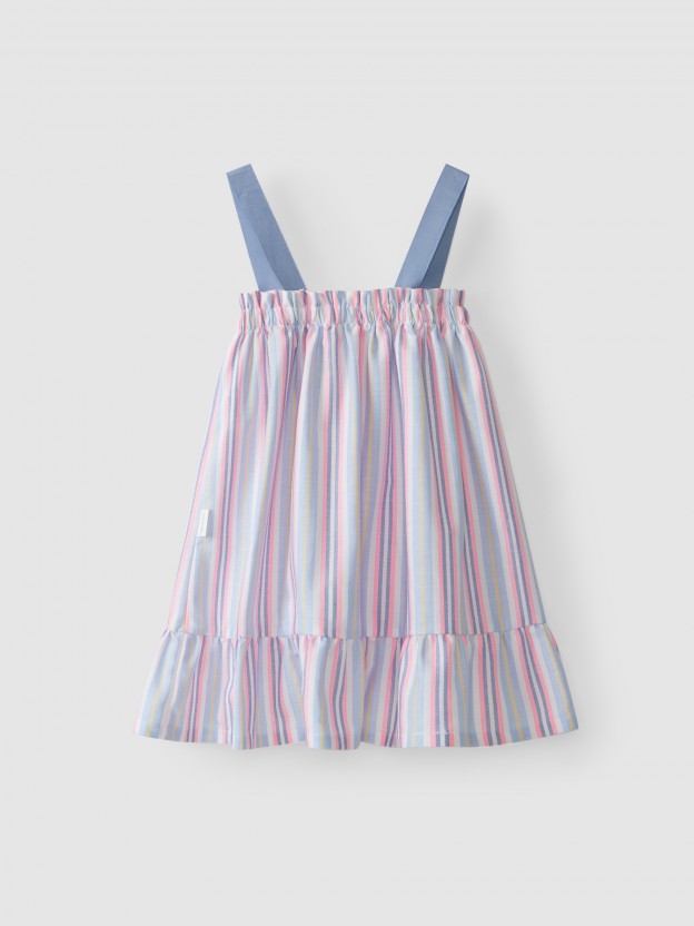 Striped dress with straps