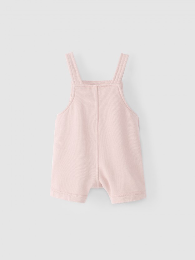 Cotton dungaree shorts