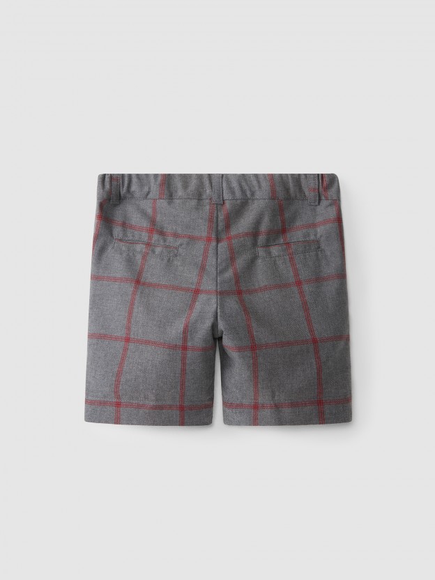 Red plaid shorts
