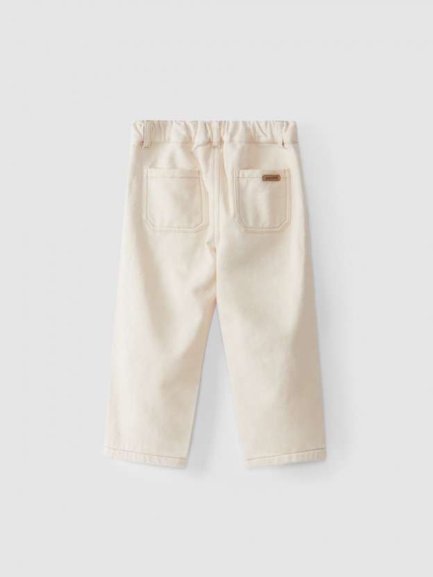 Carded twill cigarrette pants