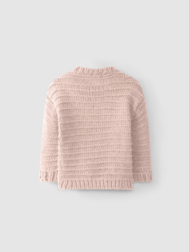 Cable knitted sweater