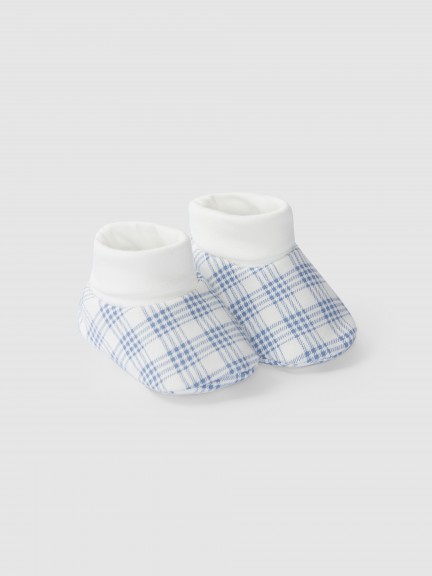 Printed cotton booties