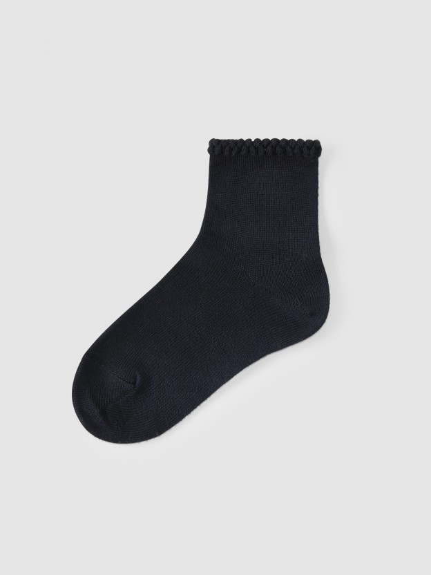 Short socks with patterned cuff Cndor