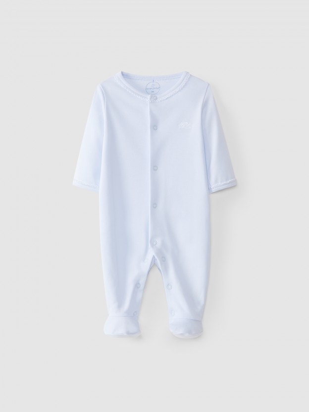 Cotton babygrow front opening