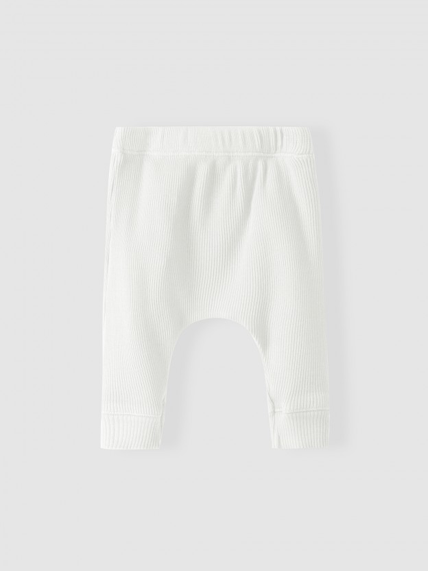 Kit duas calças em algodão canelado