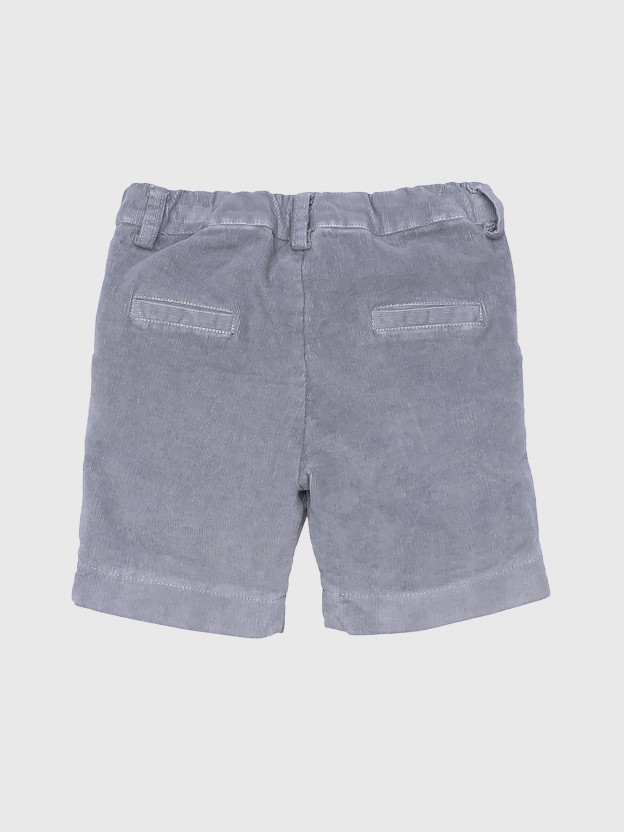 Shorts terciopelo acanalado