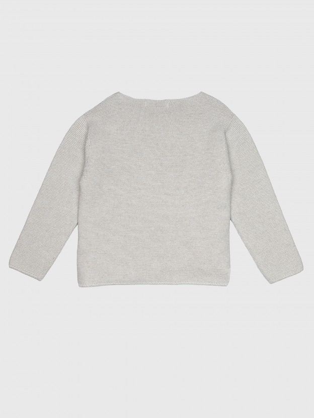 Pull tricot col en V