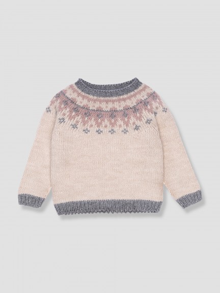 Knitted jacquard jumper