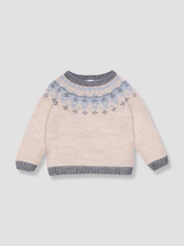 Knitted jacquard jumper