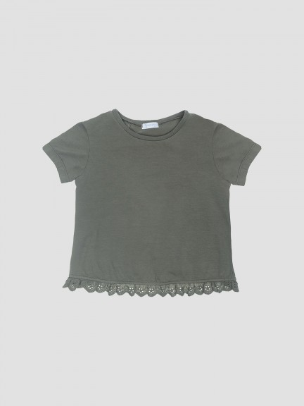 T-shirt broderie anglaise