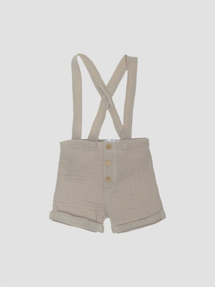 Shorts with diaper cloth fabric straps
