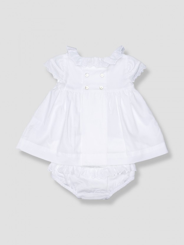 Dress and bloomer english embroidery