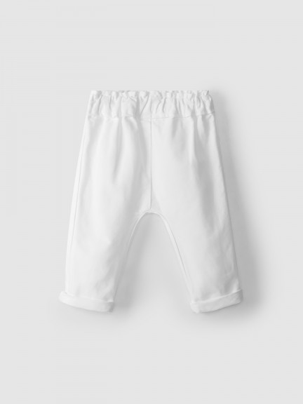 Canvas pants with elastic