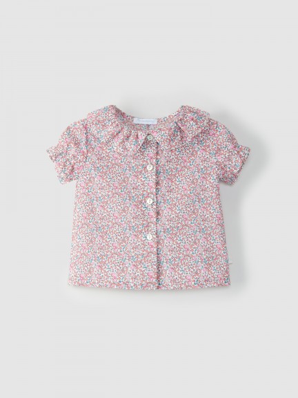 Liberty floral fabric blouse