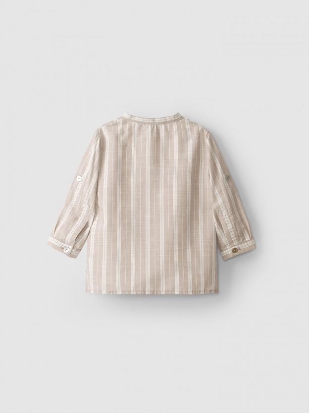 Chemise  rayures  col mao