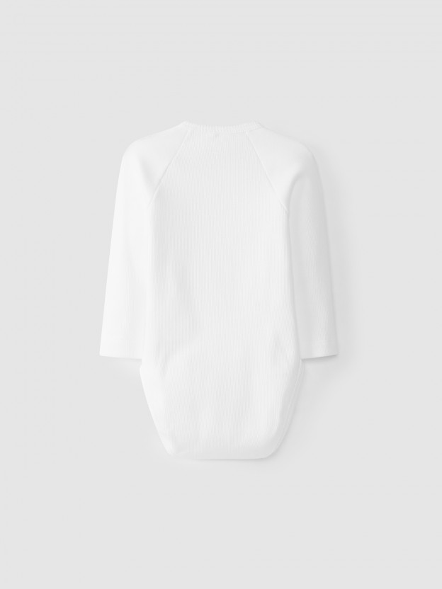Embroidered crossover bodysuit