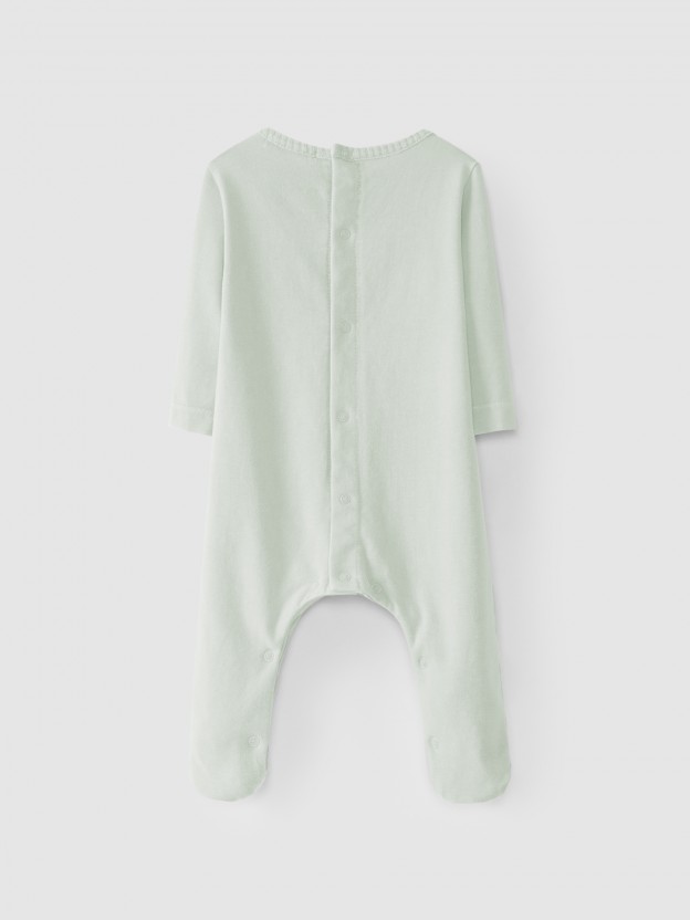 Babygrow sem gola algodão orgânico Babygrow sem gola algodão orgânico