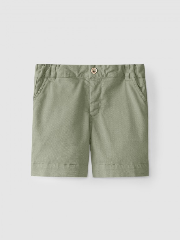 Cotton canvas shorts