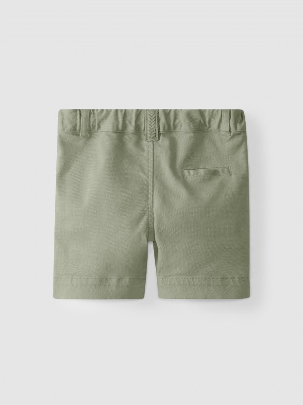 Cotton canvas shorts