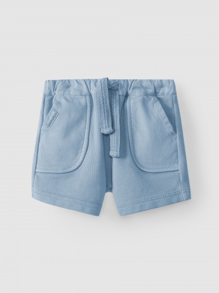Cotton jersey pull-up shorts