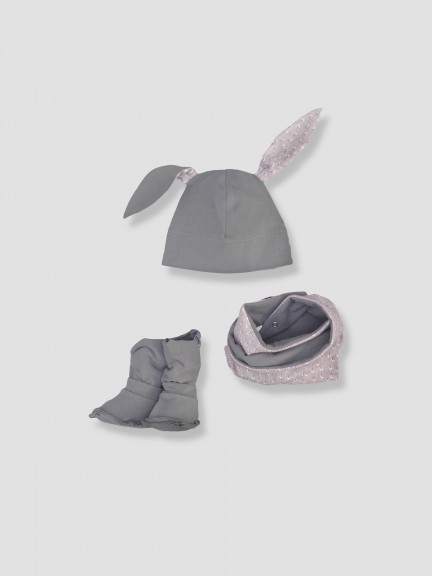 Kit bonnet + col + petites bottes Small