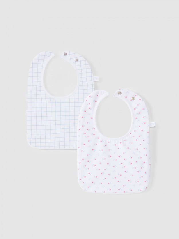 Pack of 2 Patterned bibs