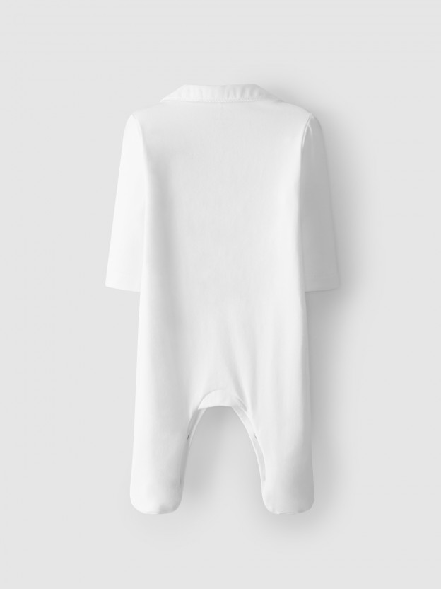 Babygrow with rounded collar