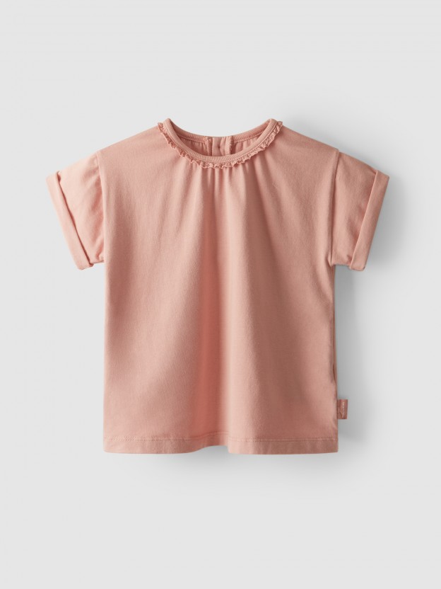 T-shirt with ruffled detail