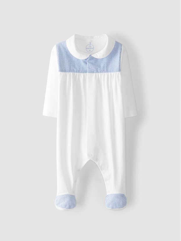 Babygrow with rounded collar