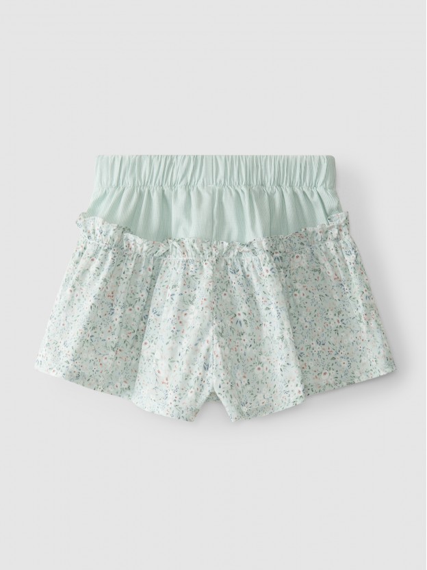 Floral pull-up shorts